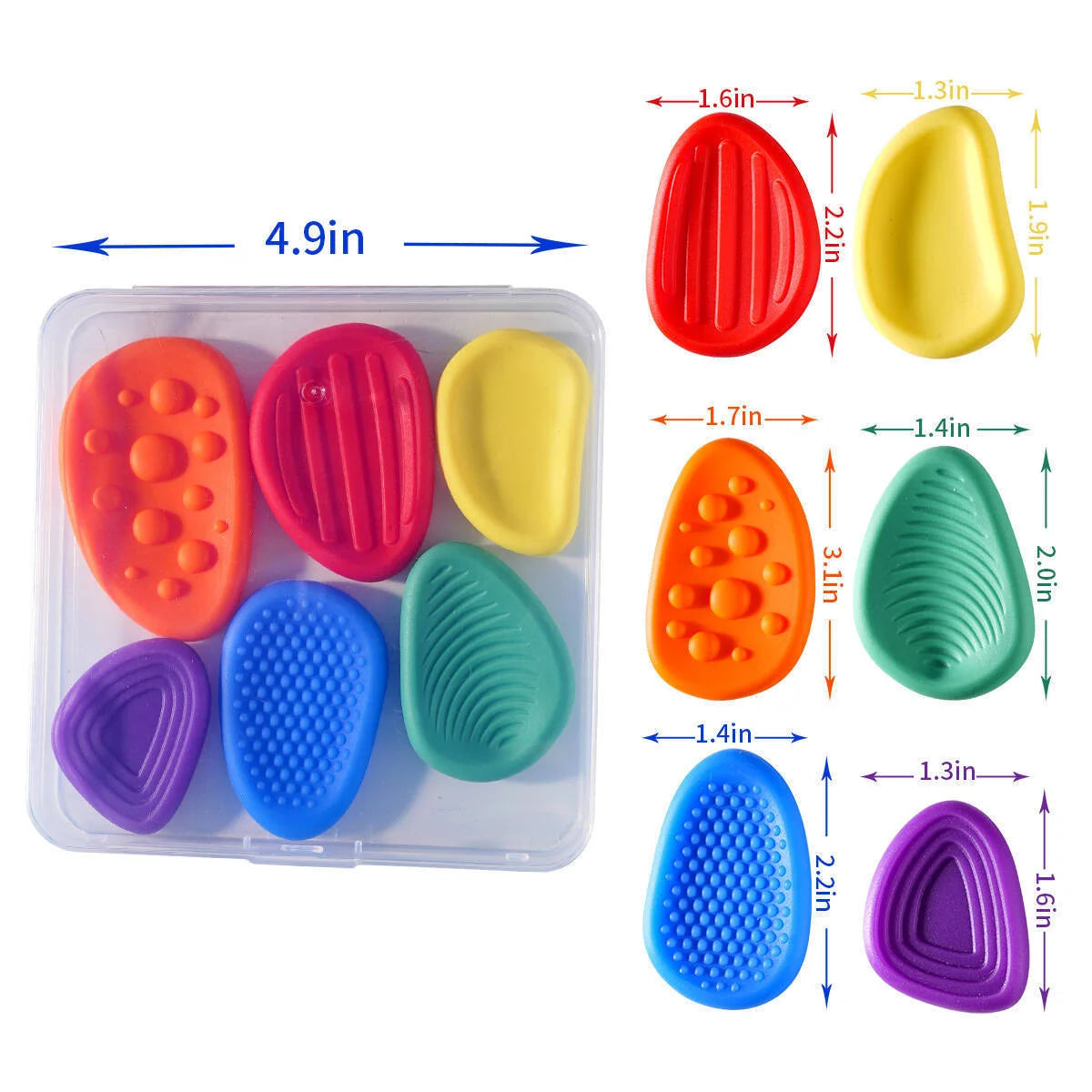 NEW Sensory Stone Color Box Fidget Box Tactile Stones Relieve Decompression Calming Stress Relax Mind Fidget Stress Relief Toys
