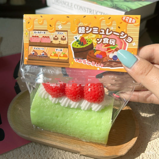 Delightful Simulation Pastry Squeezing Towel Roll Toy for Stress Relief and Fun