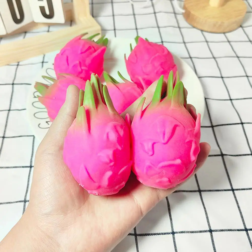 Dragon Fruit Squishy Toy, Slow Rising Stress Relief Toy for Kids, Funny Decompression Fruit Squeeze Toy for Party Favors & Prize