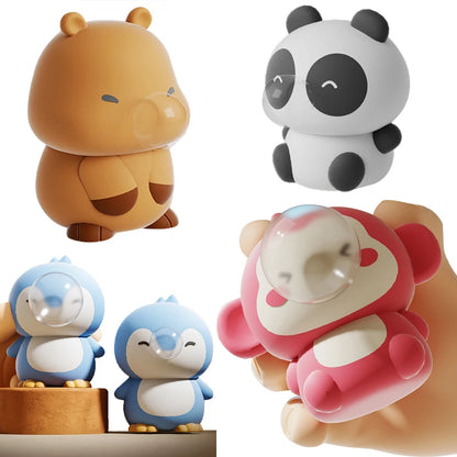 Cute Kapibala Animal Spitting Bubbles Squish Squeeze Toy Anxiety Stress Relief Sensory Antistress Toys for Adults Kids Toys Gift
