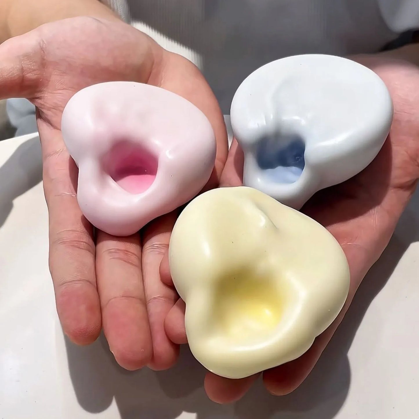 Squishy Super Soft Feel Table Toys Ultra-Thin Ice Skin Stress Relieving Toy Stress Reliever Sticky Handmade Ball Mini Gifts