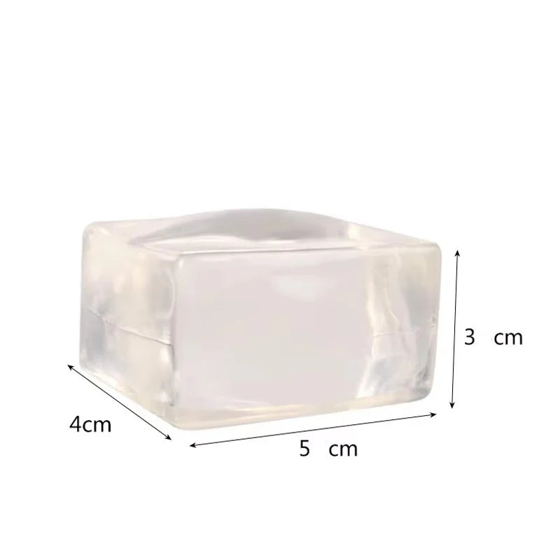 Transparent Ice Cubes Soft TPR Slow Rebound Sequins Maltose Ball Pinch Toy Stress Relief Elastic Squeezing Ball Decompression