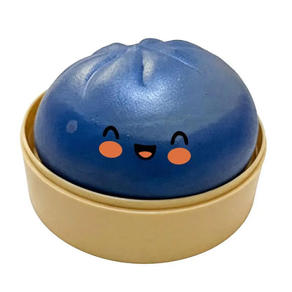 Delightful Realistic Giant Dumpling Squeeze Toy with Bamboo Steamer - Perfect Decompression Fidget Toy and Creative Gift
