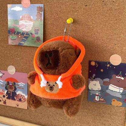 Cute Capybara Plush Toy Hoodie with Wings Simulation Doll Small Size Stuffed Animals Anime Fluffty Toy Birthday Party