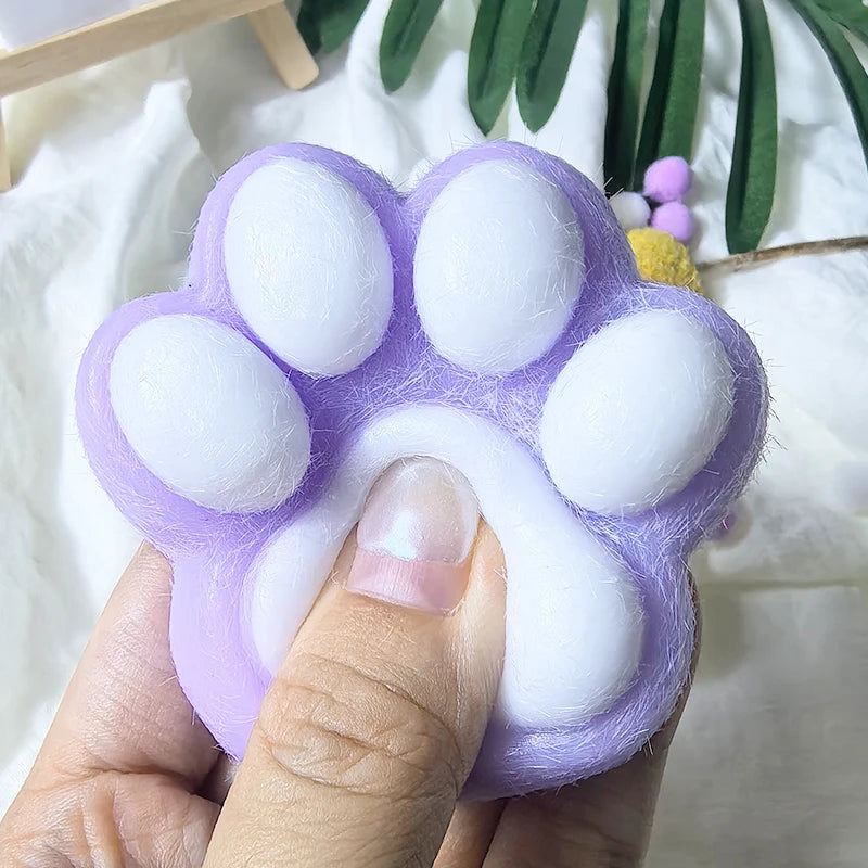 Squeeze Cat Paw Toys Cute Soft Abreact Relief Relax Toys Sticky Decompressing Pinching Cat Paw Stress Relief Squishy Toy Gift
