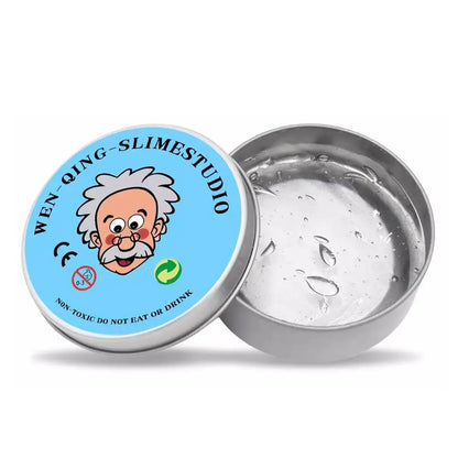 Lab Putty Crystal Clear Glass (1 Pack) Best Thinking Smart Crazy Stress Putty with Tin, Sensory & Bouncing Toy