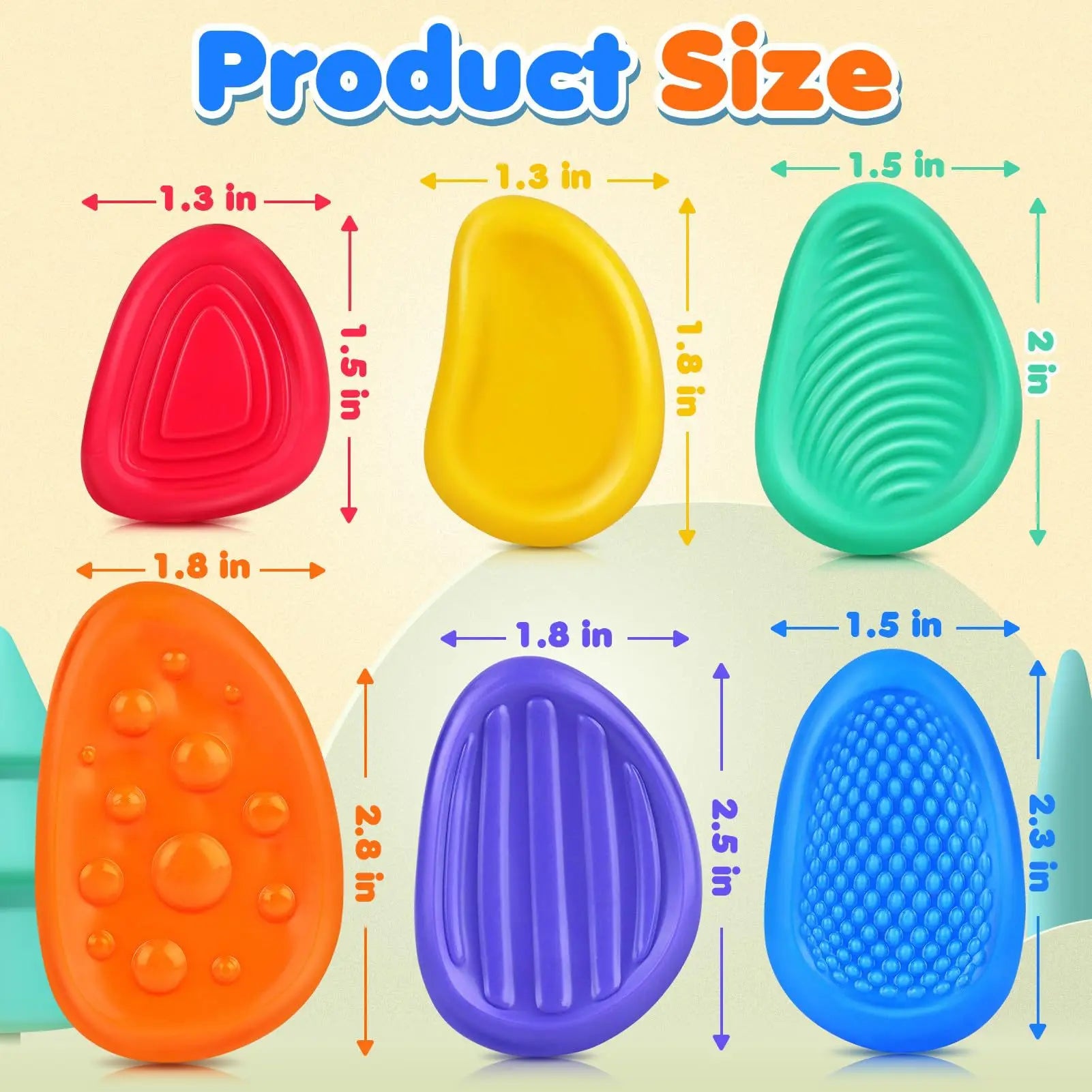 NEW Sensory Stone Color Box Fidget Box Tactile Stones Relieve Decompression Calming Stress Relax Mind Fidget Stress Relief Toys