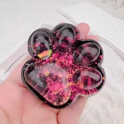 Halloween Dark Starry Sky Series Cat Claw Squishy Fidget Toy Cute Cat Paw Silicone Slow Rebound Pinch Decompression Toy