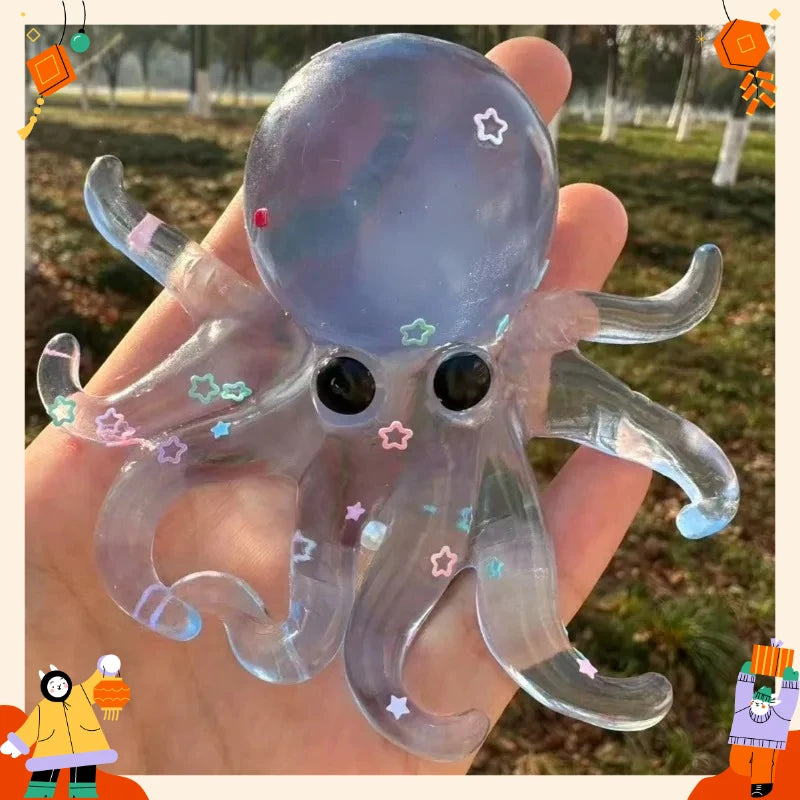 Squishy Ocean Octopus Squeeze Fidget Toy Simulation Stress Relief Slow Rebound Toy Can Be Stretched Sensory Decompression Gift