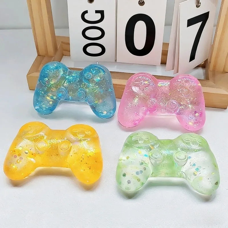 Squishy Sequins Game Machine Maltose Fidget Toy Anti-Stress Slow Rebound Pinch Toy Elastic Squeezing Colored Decompression Toy