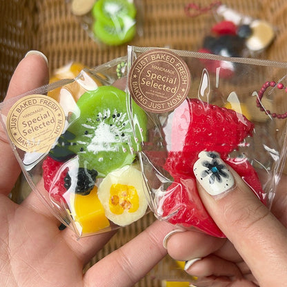 Cute Fruit from a Bakery Squishy Keychain