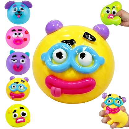 Unleash Laughter with the Funny Dog Face Rainbow Pinch Toy - Your Ultimate Stress Reliever!