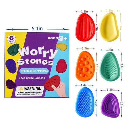 NEW Sensory Stone Color Box Fidget Box Tactile Stones Relieve Decompression Calming Stress Relax Mind Fidget Stress Relief Toys