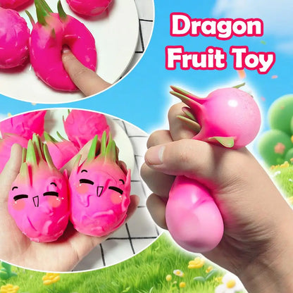 Dragon Fruit Squishy Toy, Slow Rising Stress Relief Toy for Kids, Funny Decompression Fruit Squeeze Toy for Party Favors & Prize