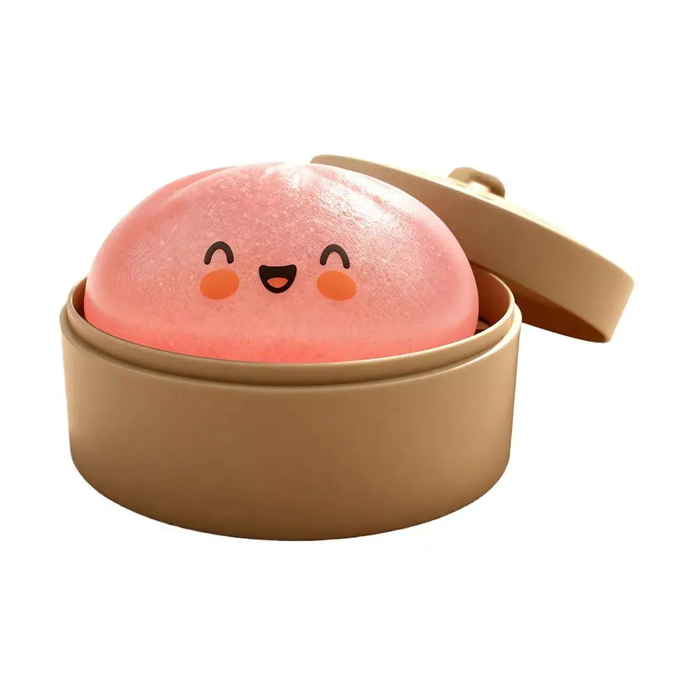Delightful Realistic Giant Dumpling Squeeze Toy with Bamboo Steamer - Perfect Decompression Fidget Toy and Creative Gift