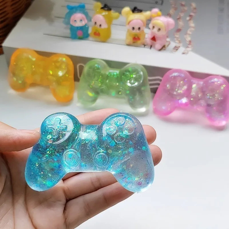 Squishy Sequins Game Machine Maltose Fidget Toy Anti-Stress Slow Rebound Pinch Toy Elastic Squeezing Colored Decompression Toy