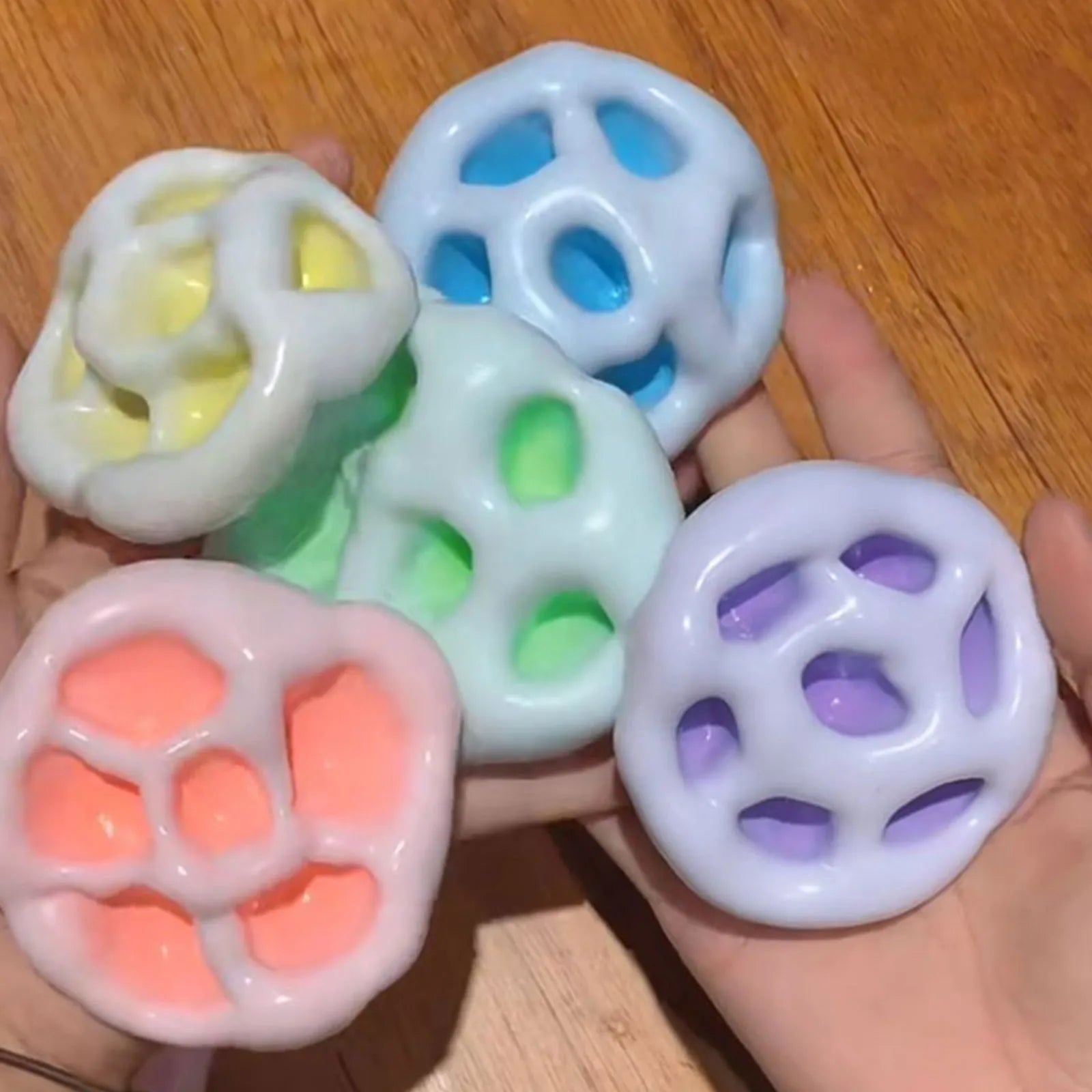 Squishy Super Soft Feel Table Toys Ultra-Thin Ice Skin Stress Relieving Toy Stress Reliever Sticky Handmade Ball Mini Gifts