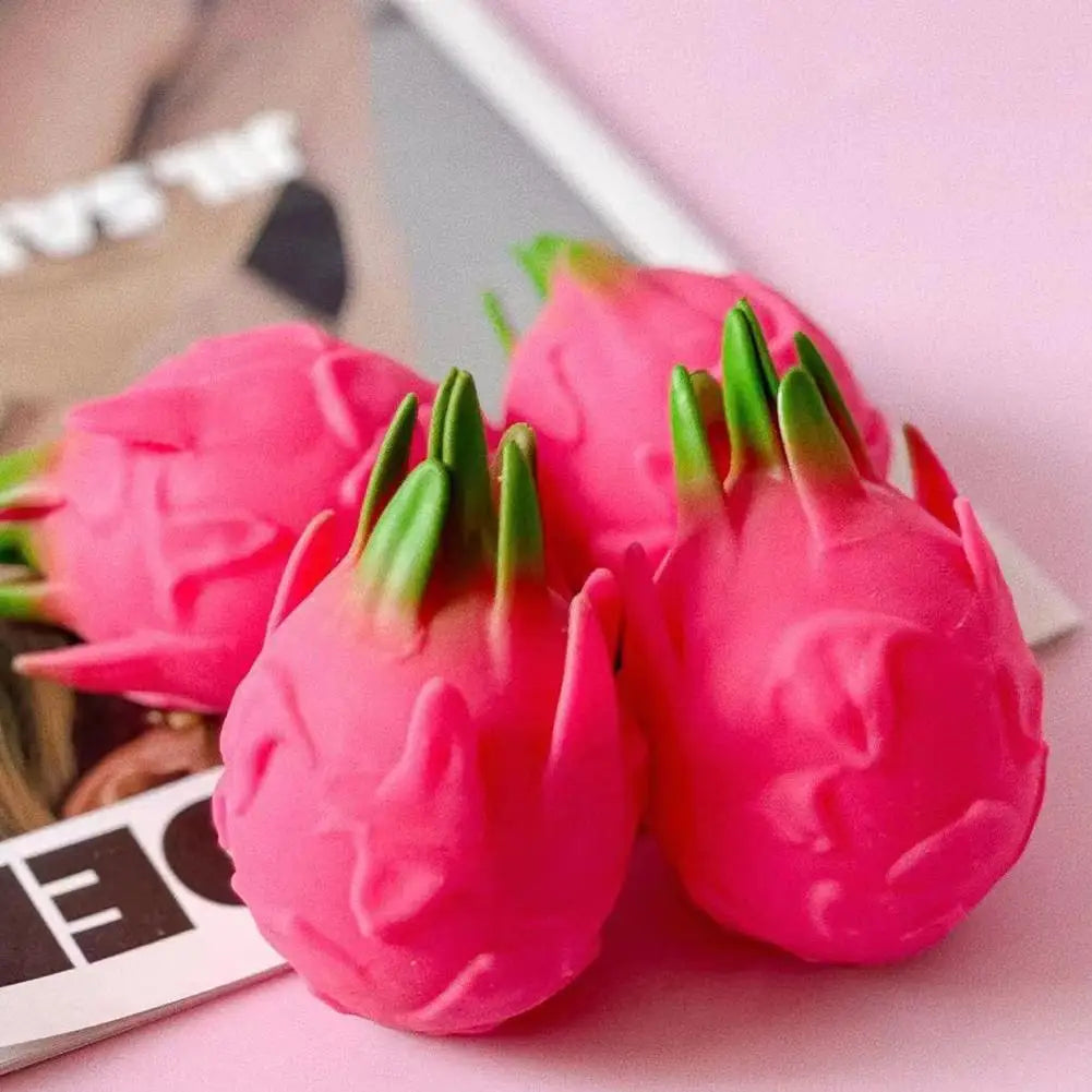 Dragon Fruit Squishy Toy, Slow Rising Stress Relief Toy for Kids, Funny Decompression Fruit Squeeze Toy for Party Favors & Prize