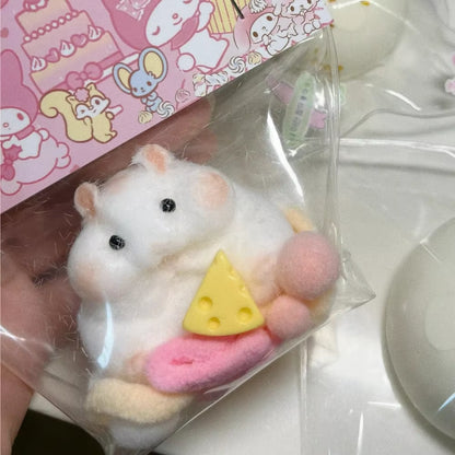 Taba Squishy Toy Mushy Silicone Mochi Toy Fuzzy Cute Hamster Handmade NEW Fidget Toy Relief Stress Relax Gift