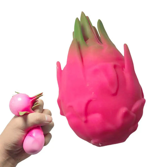 Dragon Fruit Squishy Toy, Slow Rising Stress Relief Toy for Kids, Funny Decompression Fruit Squeeze Toy for Party Favors & Prize