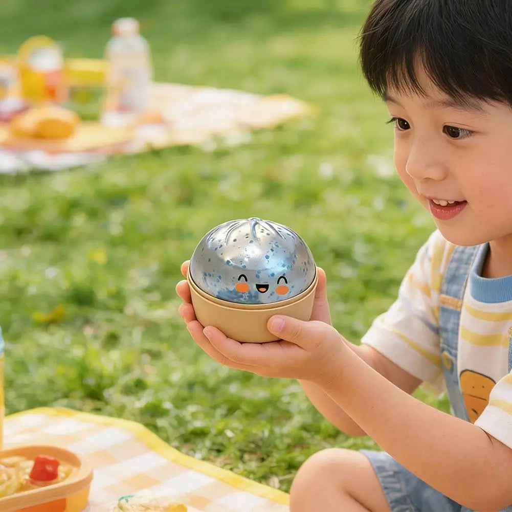 Delightful Realistic Giant Dumpling Squeeze Toy with Bamboo Steamer - Perfect Decompression Fidget Toy and Creative Gift