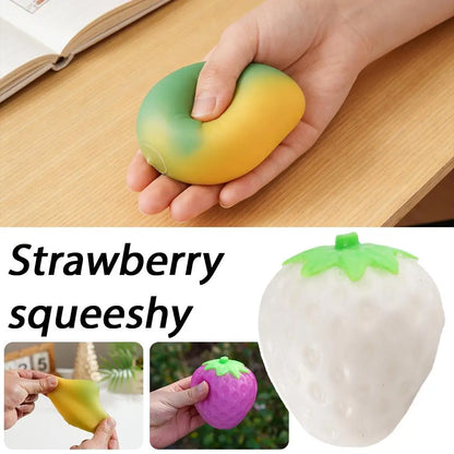 Color-Changing Strawberry Mango Antistress Toy Kids Grownups Squeeze Squishy Toys Stress Relief Squeeze Toy for Adults
