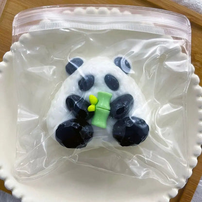 Cute TPR Panda Kneading Soft Sticky Stress Relief Toys Black Panda Squishy Kids Birthday Gift
