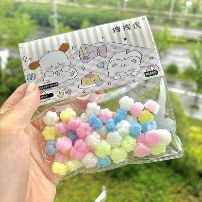 50Pcs Mini Cat Paw Taiyaki Squishy Toy - Stress Relief Fidget Sensory Toys for Kids Adults, Anti-Anxiety Squeeze Squishies Gift
