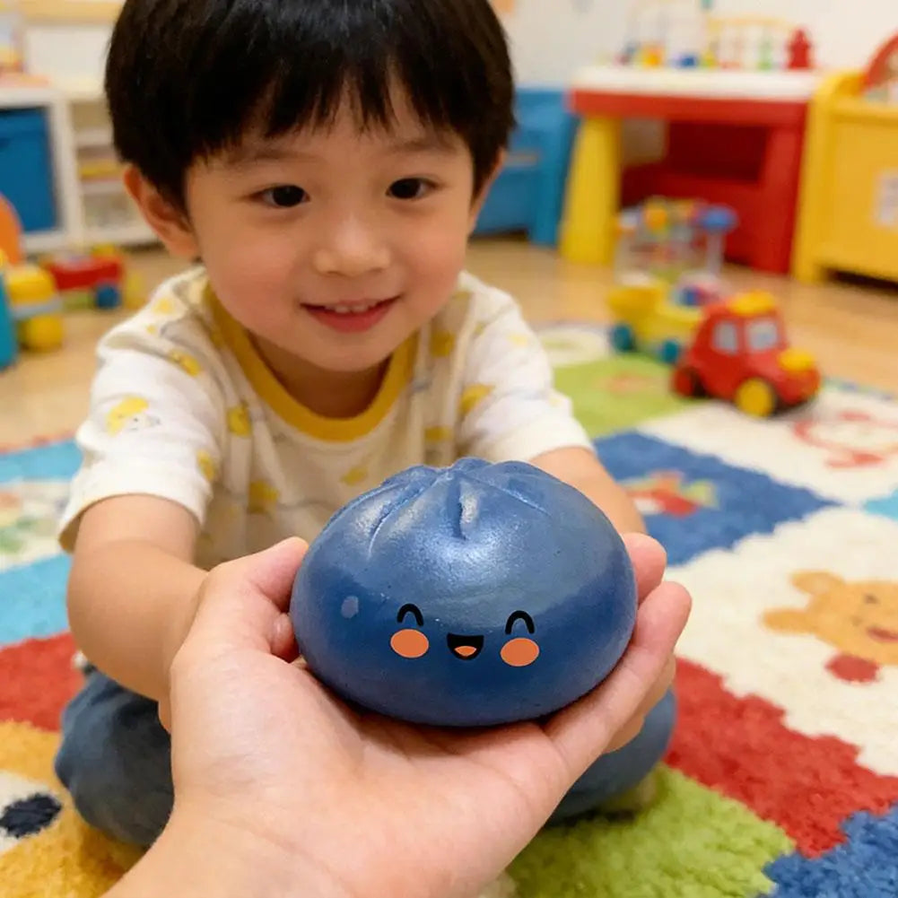 Delightful Realistic Giant Dumpling Squeeze Toy with Bamboo Steamer - Perfect Decompression Fidget Toy and Creative Gift