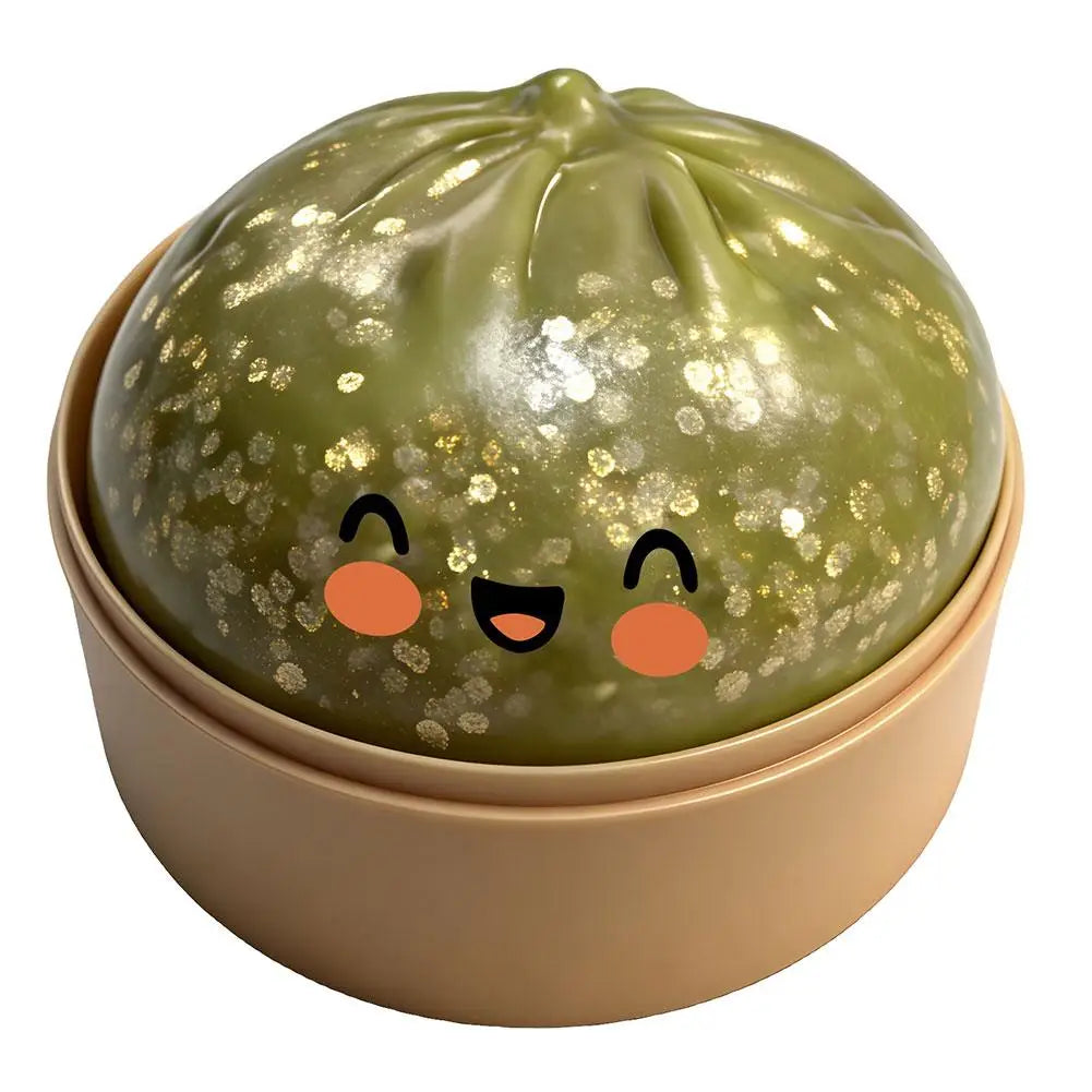 Delightful Realistic Giant Dumpling Squeeze Toy with Bamboo Steamer - Perfect Decompression Fidget Toy and Creative Gift