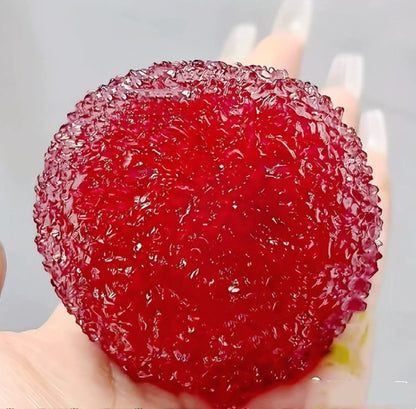 Simulation Bayberry Squishy Maltose Stress-Relief Toy with Textured Surface and Slow-Rebound Design