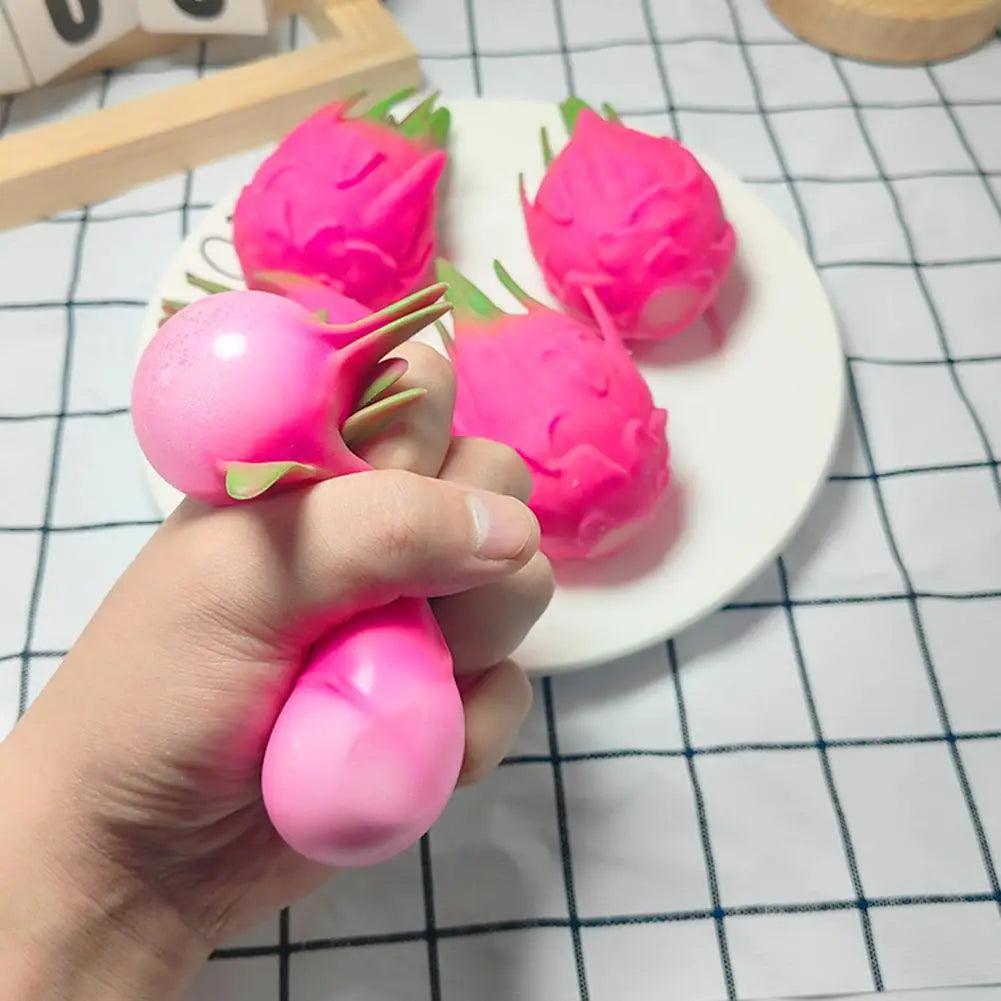Dragon Fruit Squishy Toy, Slow Rising Stress Relief Toy for Kids, Funny Decompression Fruit Squeeze Toy for Party Favors & Prize