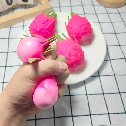 Dragon Fruit Squishy Toy, Slow Rising Stress Relief Toy for Kids, Funny Decompression Fruit Squeeze Toy for Party Favors & Prize