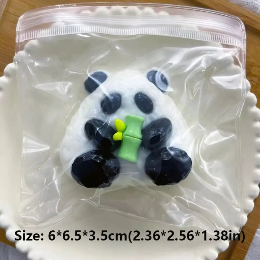 Cute TPR Panda Kneading Soft Sticky Stress Relief Toys Black Panda Squishy Kids Birthday Gift