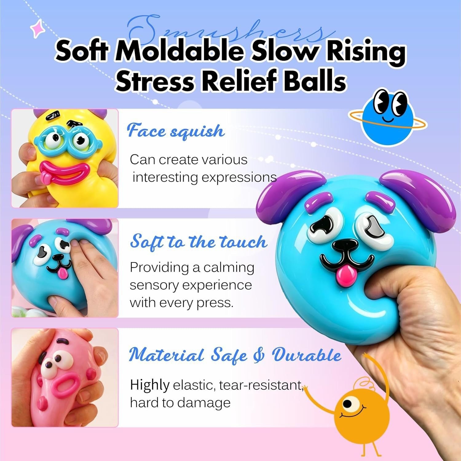 Unleash Laughter with the Funny Dog Face Rainbow Pinch Toy - Your Ultimate Stress Reliever!