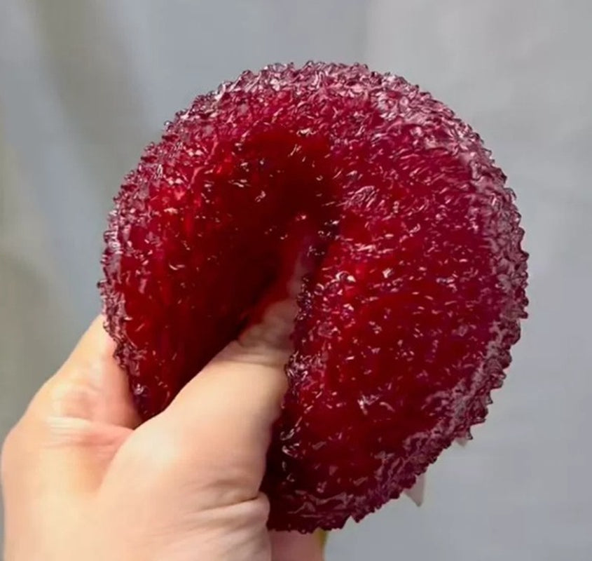 Simulation Bayberry Squishy Maltose Stress-Relief Toy with Textured Surface and Slow-Rebound Design