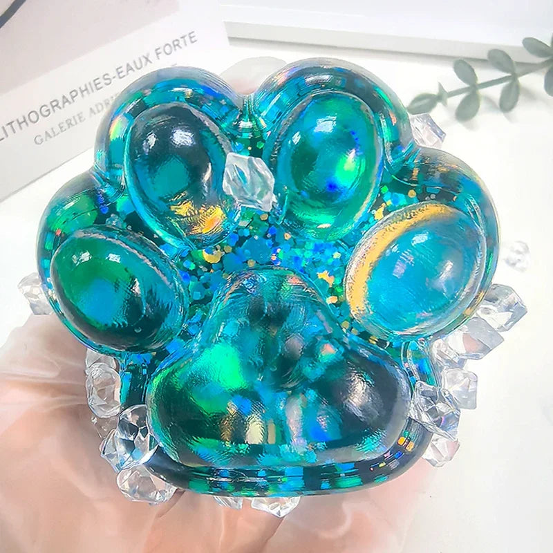 Squeeze Cat Paw Toys Cute Soft Abreact Relief Relax Toys Sticky Decompressing Pinching Cat Paw Stress Relief Squishy Toy Gift