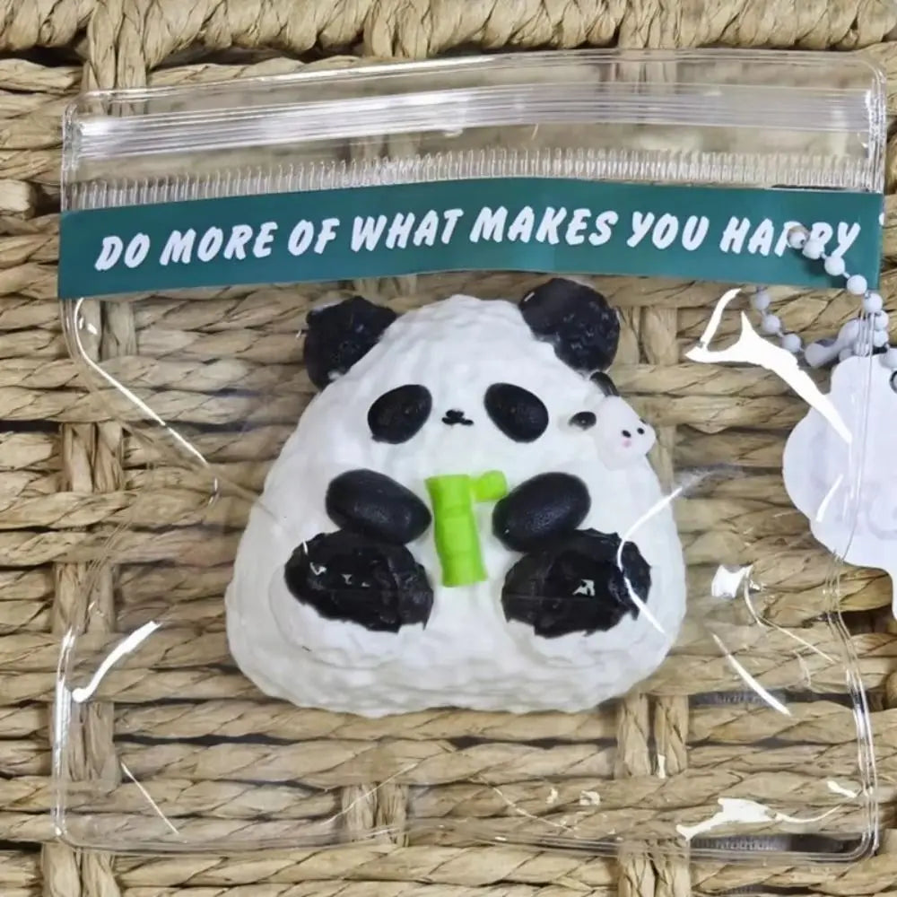 Cute TPR Panda Kneading Soft Sticky Stress Relief Toys Black Panda Squishy Kids Birthday Gift