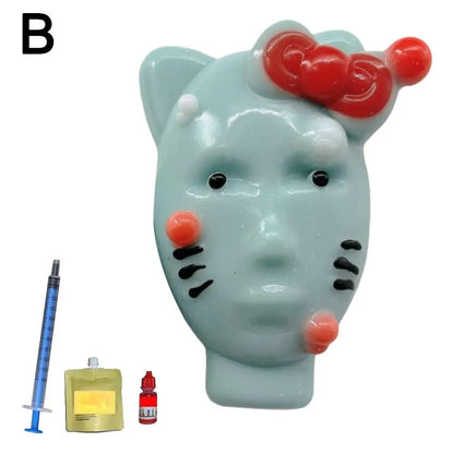 Alien Stress Relief Squeezing Acne Homemade Pinching Toy Super Soft Silicone Abstract Cartoon Reusable Release Rebound Toy