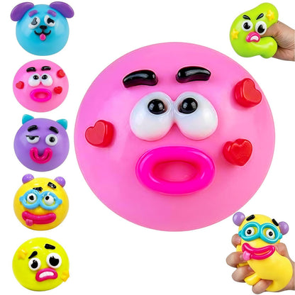 Unleash Laughter with the Funny Dog Face Rainbow Pinch Toy - Your Ultimate Stress Reliever!