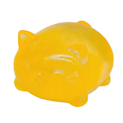 1Pc Mini Cute Cat Maltose Decompression Toy Non Stick Odorless Non-Toxic Fun Toy Pressure Relief Tool for Adults and Students