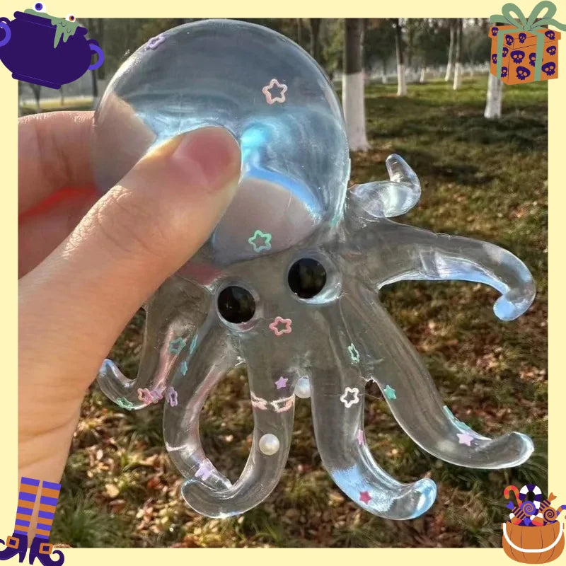 Squishy Ocean Octopus Squeeze Fidget Toy Simulation Stress Relief Slow Rebound Toy Can Be Stretched Sensory Decompression Gift