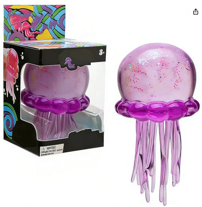 Nee Doh Jellyfish Squeeze Toys, Drop Malt Sugar Balls Relieve Stress, Sensory Toy with a Super Solid Squish for Adult, Squishy Ultra Squishy and Moldable Slow Rise (#Purple)