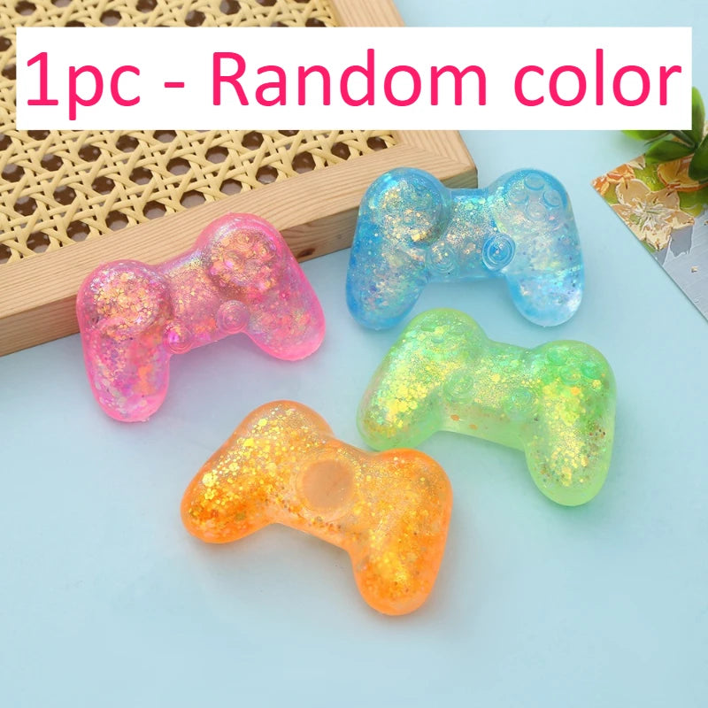 Squishy Sequins Game Machine Maltose Fidget Toy Anti-Stress Slow Rebound Pinch Toy Elastic Squeezing Colored Decompression Toy
