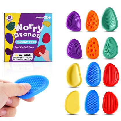 NEW Sensory Stone Color Box Fidget Box Tactile Stones Relieve Decompression Calming Stress Relax Mind Fidget Stress Relief Toys