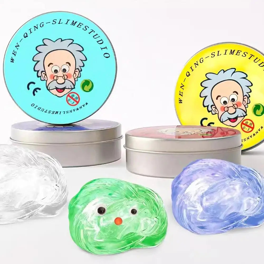 Lab Putty Crystal Clear Glass (1 Pack) Best Thinking Smart Crazy Stress Putty with Tin, Sensory & Bouncing Toy