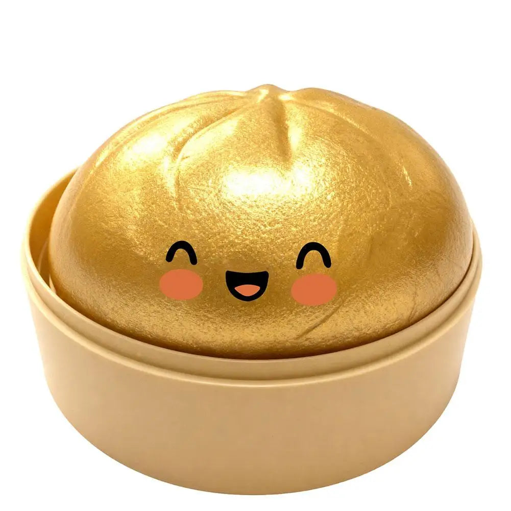 Delightful Realistic Giant Dumpling Squeeze Toy with Bamboo Steamer - Perfect Decompression Fidget Toy and Creative Gift