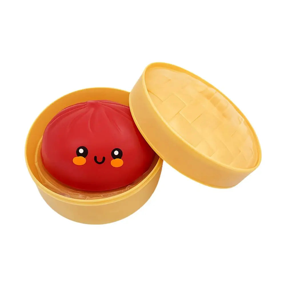 Delightful Realistic Giant Dumpling Squeeze Toy with Bamboo Steamer - Perfect Decompression Fidget Toy and Creative Gift
