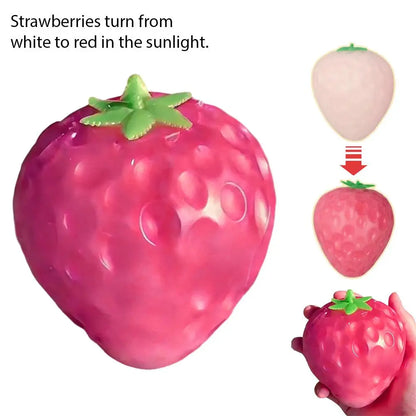 Color-Changing Strawberry Mango Antistress Toy Kids Grownups Squeeze Squishy Toys Stress Relief Squeeze Toy for Adults