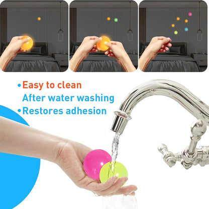 5/10Pcs Glow in the Dark Sticky Balls - Squishy Stress Relief Toys, Fun Fidget Toys Sensory Decompression Toys for Kids & Adults